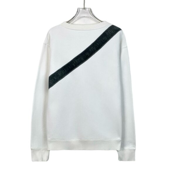 Dior White Cotton Sweatshirt W/ Crossbody Bag Logo Print Round Neck Long Sleeve - Picture 8 of 8